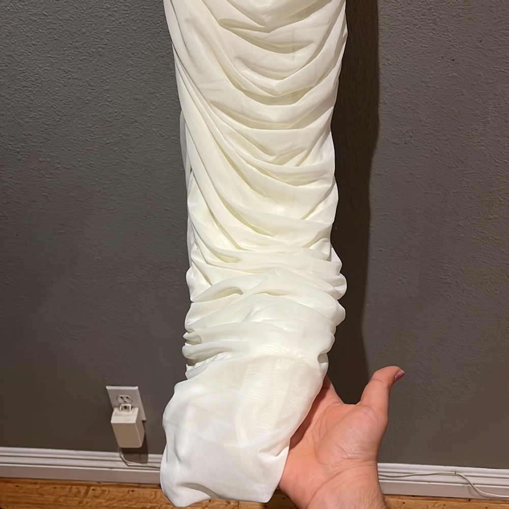 House of CB Valentina IVORY ASYMMETRIC CUTOUT MIDI/Maxi DRESS - Picture 10 of 16